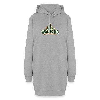 Waldkind Waldkindergarten - Hoodie-Kleid - Grau meliert - Vorne - AI Model Female 172 light (172cm)