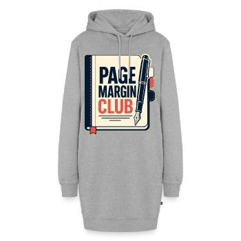 PAGE MARGIN CLUB Computer - Hoodie-Kleid - Grau meliert - Vorne - AI Model Female 172 light (172cm)