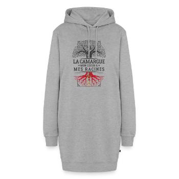 Das Camargue My Heart My Roots T-Shirt Cadea... - Hoodie-Kleid - Grau meliert - Vorne - AI Model Female 172 light (172cm)