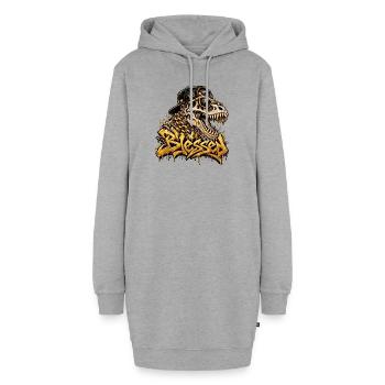Blessed - Hoodie-Kleid - Grau meliert - Vorne - AI Model Female 172 light (172cm)