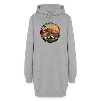 Ouro Preto Brasilien Stadt Landschaft Berge - Hoodie-Kleid - Grau meliert - Vorne - AI Model Female 172 light (172cm)