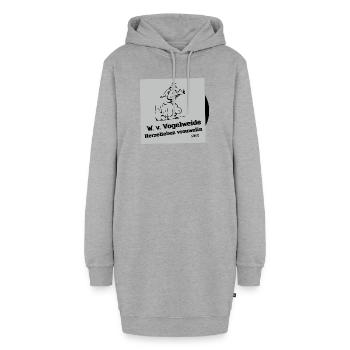 Vogelweide - Hoodie-Kleid - Grau meliert - Vorne - AI Model Female 172 light (172cm)