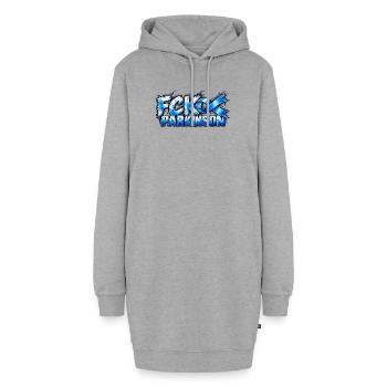 Kampf Parkinson Graffiti - Hoodie-Kleid - Grau meliert - Vorne - AI Model Female 172 light (172cm)