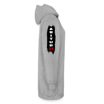 Abi 2027, Abitur - Hoodie-Kleid - Grau meliert - Rechts - AI Model Female 172 light (172cm)