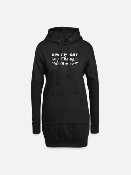 Keine Sorge, ich habe gerade einen Parkinson-Moment - Hoodie-Kleid - Schwarz