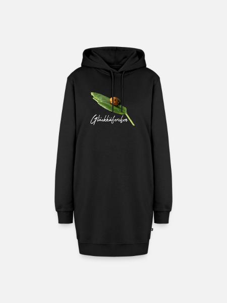 Glückskäferchen Marienkäfer Glück Glücksbringer - Hoodie-Kleid - Schwarz