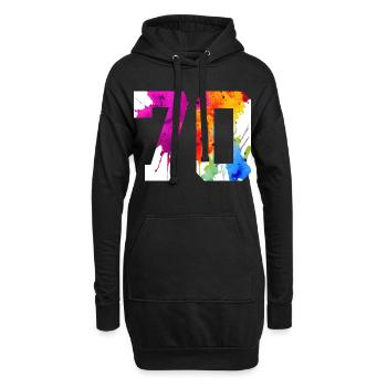 NUMMER 70 JAHRE ALT 70. GEBURTSTAG - Hoodie-Kleid - Schwarz - Vorne