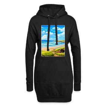 Constantine Bay Cornwall England Vereinigtes Königreich Reiseposter - Hoodie-Kleid - Schwarz - Vorne