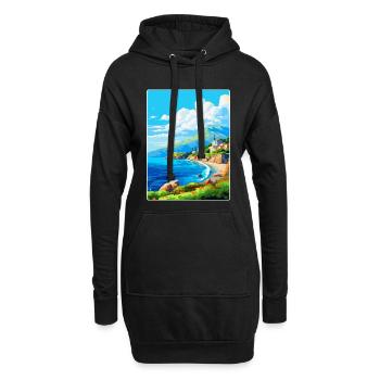 Mani Halbinsel Griechenland Vintage Reiseposter WPA - Hoodie-Kleid - Schwarz - Vorne