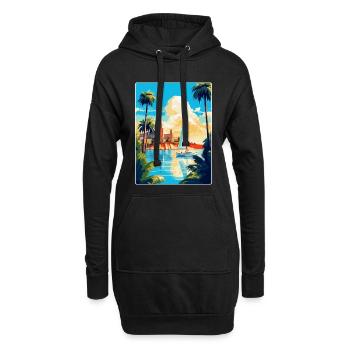 Palma De Mallorca Spanien Vintage Reiseplakat WPA - Hoodie-Kleid - Schwarz - Vorne