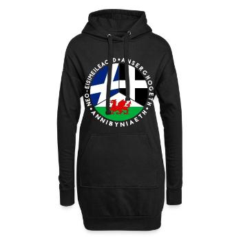 Schottische, walisische, kornische Unabhängigkeit, keltisch - Hoodie-Kleid - Schwarz - Vorne