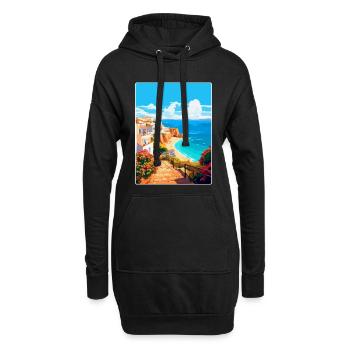 Albufeira Portugal Vintage Travel Poster Souvenir - Hoodie Dress - black - Front