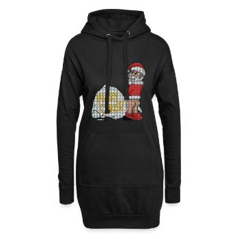 Ugly Christmas Lustig - Hoodie-Kleid - Schwarz - Vorne
