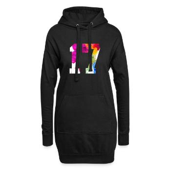 NUMMER 17 JAHRE ALT 17. GEBURTSTAG - Hoodie-Kleid - Schwarz - Vorne