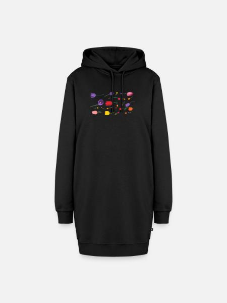 Blumen Frühling Tulpen - Hoodie-Kleid - Schwarz