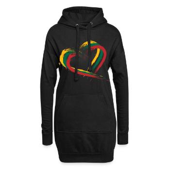 Drapeau brosse coeur de la Lituanie - Sweat-shirt à capuche long Femme - noir - Devant