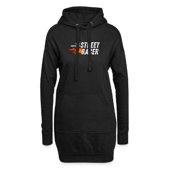 Dein Lieblings-Street-Racer - Hoodie-Kleid - Schwarz - Vorne
