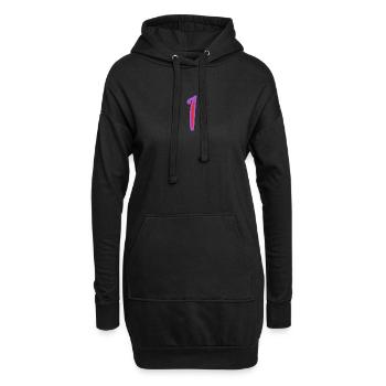 1 - Hoodie Dress - black - Front