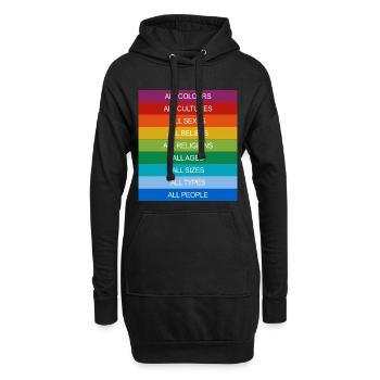Tolerance Equality Inclusion Tolerance Pride Queer - Hoodie Dress - black - Front