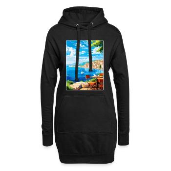 Kroatien Vintage Reiseplakat Souvenir Souvenir - Hoodie-Kleid - Schwarz - Vorne