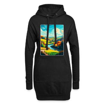 Ardennen Frankreich Vintage Reiseplakat Souvenir WPA - Hoodie-Kleid - Schwarz - Vorne