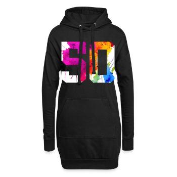 NUMMER 50 JAHRE ALT 50. GEBURTSTAG - Hoodie-Kleid - Schwarz - Vorne