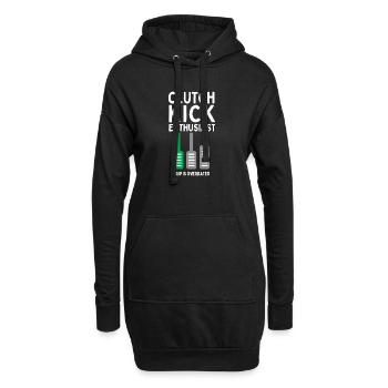 Clutch Kick Enthusiast - Hoodie-Kleid - Schwarz - Vorne