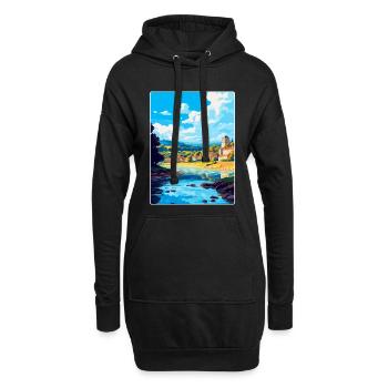 Dordogne France Affiche de voyage vintage Souvenir WPA - Sweat-shirt à capuche long Femme - noir - Devant