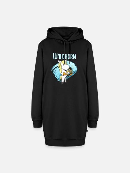 Waldhorn - Hoodie-Kleid - Schwarz