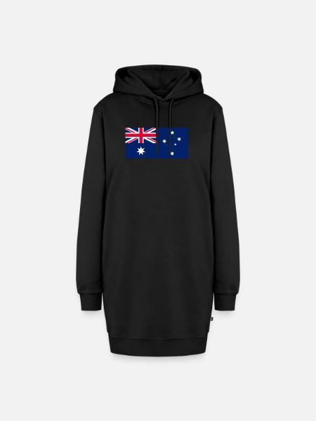Australien - Hoodie-Kleid - Schwarz