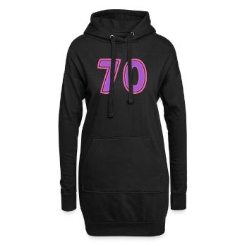 70. 70 JAHRE. 70-JÄHRIGES JUBILÄUM. 70-JÄHRIGES JUBILÄUM. - Hoodie-Kleid - Schwarz - Vorne