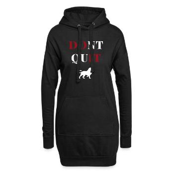 don't quit lion heart - Hoodie Dress - black - Front