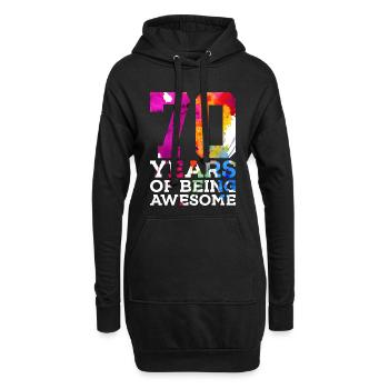 70 YEARS OF BEING AWESOME 70. GEBURTSTAG - Hoodie-Kleid - Schwarz - Vorne