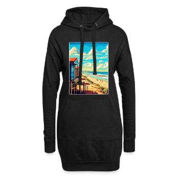 Zandvoort Pays-Bas Affiche de voyage vintage WPA - Sweat-shirt à capuche long Femme - noir - Devant