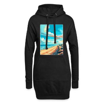 Zandvoort Pays-Bas Affiche de voyage vintage WPA - Sweat-shirt à capuche long Femme - noir - Devant