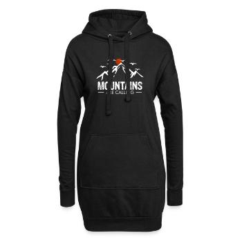 escalade alpinisme alpinisme escalade sportive - Sweat-shirt à capuche long Femme - noir - Devant