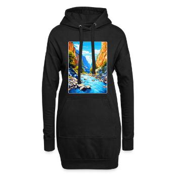 Samaria Schlucht Griechenland Vintage Reise Poster WPA Kunst - Hoodie-Kleid - Schwarz - Vorne