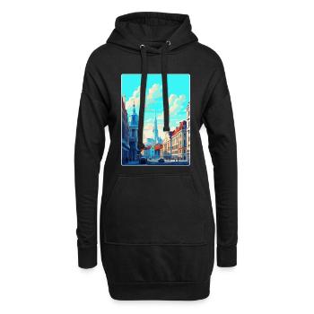 Brüssel Belgien Vintage Reiseplakat Souvenir - Hoodie-Kleid - Schwarz - Vorne