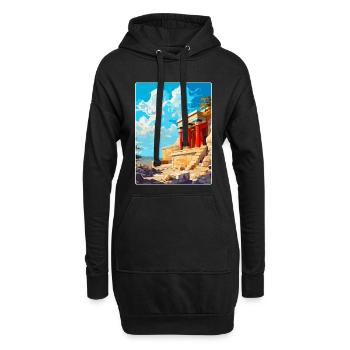 Knossos Palast Griechenland Vintage Reiseplakat WPA - Hoodie-Kleid - Schwarz - Vorne