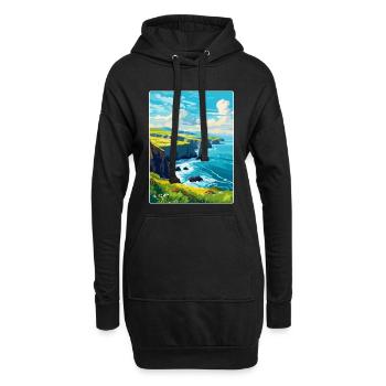 Dingle Halbinsel Irland Vereinigtes Königreich Vintage Reiseposter - Hoodie-Kleid - Schwarz - Vorne