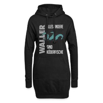 Wels fischen Kampf mit dem starken Wels - Hoodie-Kleid - Schwarz - Vorne