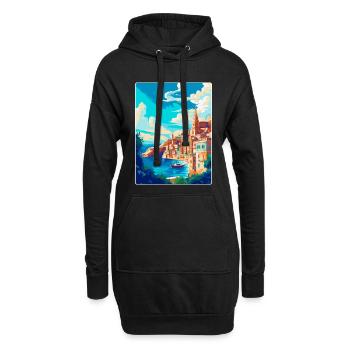 La Valette Malte Affiche de voyage vintage Souvenir WPA - Sweat-shirt à capuche long Femme - noir - Devant