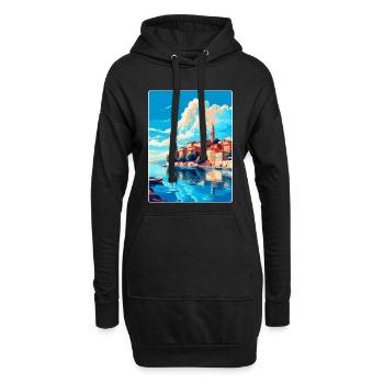 Novigrad Kroatien Vintage Reise Poster Souvenir - Hoodie-Kleid - Schwarz - Vorne