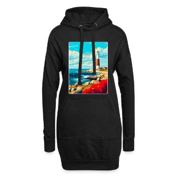 Portland Bill England Uk Reiseplakat Souvenir - Hoodie-Kleid - Schwarz - Vorne
