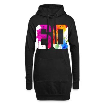 NUMMER 60 JAHRE ALT 60. GEBURTSTAG - Hoodie-Kleid - Schwarz - Vorne