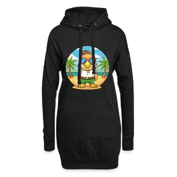 Eagle Funny Cartoon Summer Beach Sunglasses - Hoodie Dress - black - Front