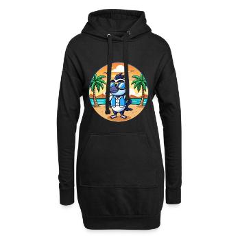 Magpie Funny Cartoon Summer Beach Sunglasses - Hoodie Dress - black - Front