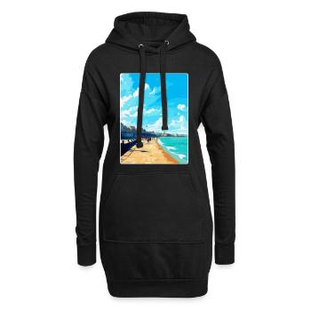 Margate Angleterre Royaume-Uni Affiche de voyage vintage souvenir - Sweat-shirt à capuche long Femme - noir - Devant