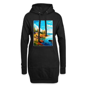 Ålandinseln Finnland Vintage Reiseplakat WPA - Hoodie-Kleid - Schwarz - Vorne