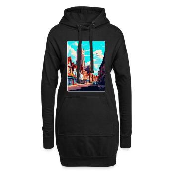 Hereford, England, Vereinigtes Königreich, Vintage, Reiseposter, Souvenir - Hoodie-Kleid - Schwarz - Vorne